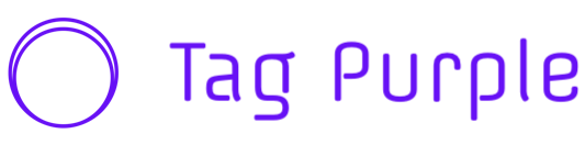 Logo of twin purple circles and Tag Purple title